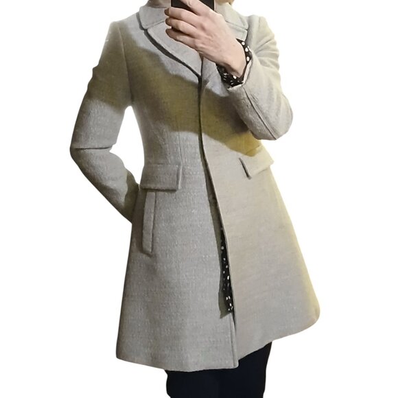 BANANA REPUBLIC Wool Blend Gray Peacoat XS- EUC - Picture 3 of 16